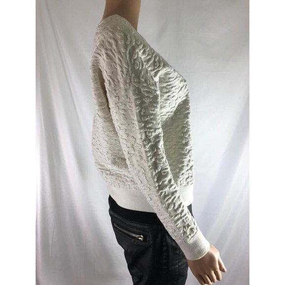 Marciano Women's Sweater Pullover Hoodie White Crew Neck Long Sleeves Size S - Picture 6 of 9